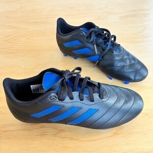 Adidas Kids Soccer Black and Blue Cleats, Size 6